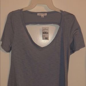 Short Sleeve Open Back Top